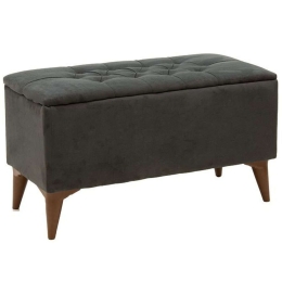 Σκαμπό-Μπαούλο Elone 202-000085 90x40x50cm Grey-Walnut