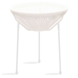 Τραπέζι Κήπου Acapulco 130-000024 Φ50x50cm White