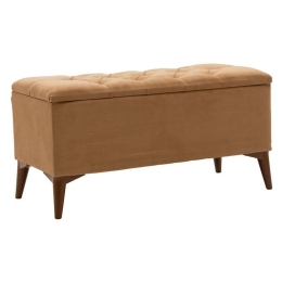Σκαμπό-Μπαούλο Elone 90x40x44cm Mocha-Walnut