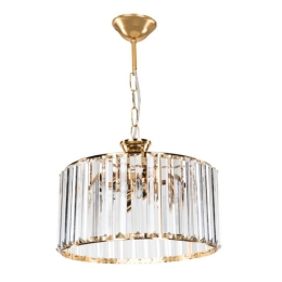 Φωτιστικό Οροφής Κρεμαστό PWL-0979 Ε27 Φ30x45cm Gold-Clear
