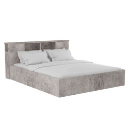 Κρεβάτι Olympus (Για Στρώμα 160x200cm) 123-000191 221x167,5x84cm Antique Anthracite Διπλό