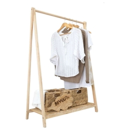 Κρεμάστρα Δαπέδου Leone 120-000321 86x38x125cm Natural Ξύλο