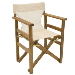 Πολυθρόνα Σκηνοθέτη Retto 237-000016 61x51x86cm Brown-Ecru