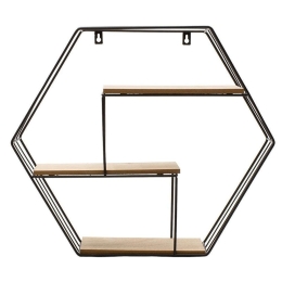 Ραφιέρα Τοίχου Azira 104-000002 50x10x44cm Natural-Black