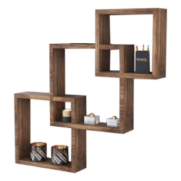 Ραφιέρα Τοίχου Maas 120-000060 33/29/25x8,5x33/29/25cm Walnut