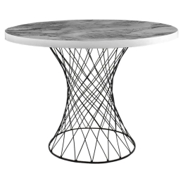 Τραπέζι Roter 190-000049 Φ90x75cm Black-White