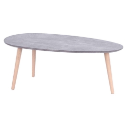 Τραπέζι Σαλονιού Hamilton 89x48x33cm Cement-Natural