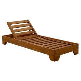 Ξαπλώστρα Sadie 211-000001 Από Μασίφ Ξύλο 188x70x23cm Walnut