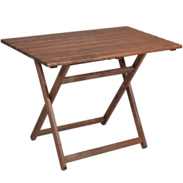 Τραπέζι Retto 237-000010 Από Μασίφ Ξύλο Οξιάς 80x60x72cm Walnut