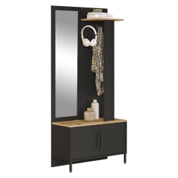 Έπιπλο Εισόδου Bridger 176-000051 80x35x180cm Black-Walnut