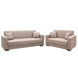 Σετ Σαλονιού Vox 213-000032 (2τμχ) 212x77x80cm Beige