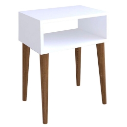 Κομοδίνο Hank 197-000125 45x30x60cm White-Walnut