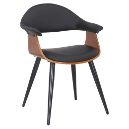 Πολυθρόνα Austen 106-000019 56x52x81cm Black-Walnut