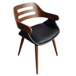 Πολυθρόνα Valeria 106-000018 50x53x77cm Black-Walnut