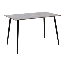 Τραπέζι Cuba 127-000083 120x80x76cm Grey Cement-Black