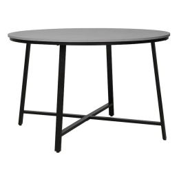 Τραπέζι Gianno 225-000010 Φ120x76cm Grey Cement-Black