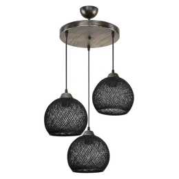 Φωτιστικό Οροφής PWL-1121 147-000110 Ε27 Φ40x80cm Black-Bronze
