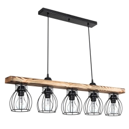 Φωτιστικό Οροφής - Ράγα Jazzy 147-000140 Ε27 100x12x75cm Walnut-Black