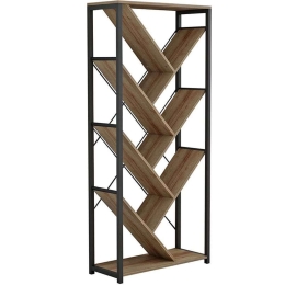 Βιβλιοθήκη Alex 230-000014 74x30x153cm Natural-Black