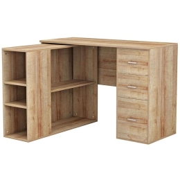 Γραφείο Εργασίας Γωνιακό Polina 230-000018 120x100x75cm Natural