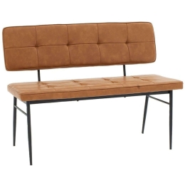 Καναπές Διθέσιος Rosen 101-000072 122x55,5x84,5cm Black-Brown