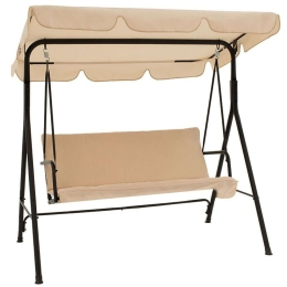 Κούνια Κήπου Globo 219-000007 170x110x152cm Beige-Black