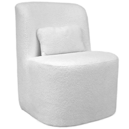 Πολυθρόνα Μπουκλέ Silas 138-000017 67x63x75cm White