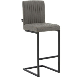 Σκαμπό Μπαρ Maclean 029-000149 45x42x109cm Grey-Black
