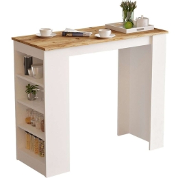 Τραπέζι Μπαρ Riff 176-000052 120x51,5x101,5cm Sonoma-White Μελαμίνη