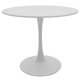 Τραπέζι Balou 127-000086 Φ100x75cm White Mdf,Μέταλλο