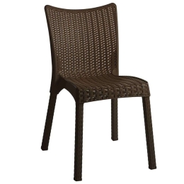 Καρέκλα Confident 253-000042 50x55x83cm Dark Brown