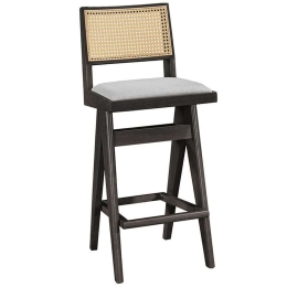 Σκαμπό Μπαρ Winslow 247-000008 44,5x46x98cm Black-Grey