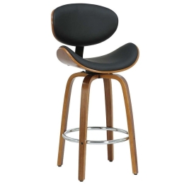 Σκαμπό Μπαρ Seren 106-000033 50x49x85cm Natural-Black