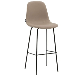 Σκαμπό Μπαρ Bella 029-000166 44,5x53x109cm Black-Moca