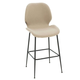 Σκαμπό Μπαρ Impel 029-000188 46x51x99cm Beige-Black