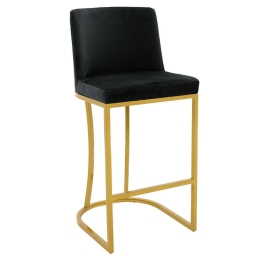 Σκαμπό Μπαρ Impartial I 029-000197 48x46x95cm Black-Gold