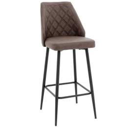 Σκαμπό Μπαρ Inflame 093-000025 48x55x107cm Dark Brown-Black