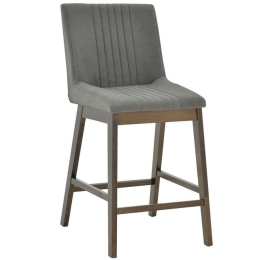 Σκαμπό Μπαρ Siera 250-000003 45x58x95cm Anthracite-Walnut
