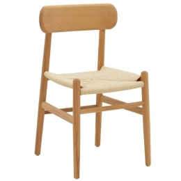 Καρέκλα Thomas 263-000001 44x36x79cm Natural-Ecru Ξύλο,Σχοινί