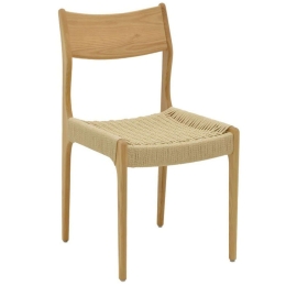 Καρέκλα Martina 263-000009 46x49x81cm Natural-Ecru Ξύλο,Σχοινί