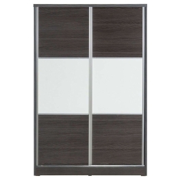 Ντουλάπα Δίφυλλη Griffin 249-000024 121x56,5x180,5cm Wenge Δίφυλλη