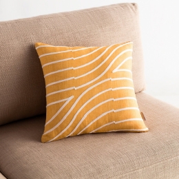 Μαξιλαροθήκη Διακοσμητική Amon 261/10 Mustard Gofis Home 43X43 43x43cm Πολυέστερ