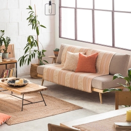 Ριχτάρι Maori 131/04 Mustard-Brown Gofis Home Διθέσιο 180x250cm Βαμβάκι-Πολυέστερ