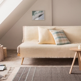 Ριχτάρι Oceania 183/04 Ochre - Off White Gofis Home Διθέσιο 180x250cm Βαμβάκι-Πολυέστερ