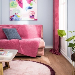 Ριχτάρι Valley 421/ 23 Funky Pink Gofis Home Τριθέσιο 180x310cm Ακρυλικό-Πολυέστερ