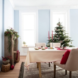 Τραπεζομάντηλο Χριστουγεννιάτικο 533 Beige-Red Gofis Home 135X180cm