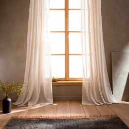 Κουρτίνα Combe 502/ 06 Με Σιρίτι Beige Gofis Home 200x295 Πολυέστερ