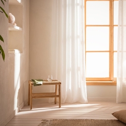 Κουρτίνα Combe 502/ 05 Με Σιρίτι Off White Gofis Home 140X280 Πολυέστερ