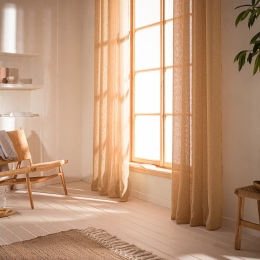 Κουρτίνα Combe 502/ 36 Με Τρουκς Jute Gofis Home 200X275cm Πολυέστερ