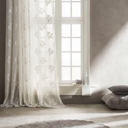 Κουρτίνα Leaf 532/ 05 Με Τρουκς Leaf Off White Gofis Home 140X280 Πολυέστερ